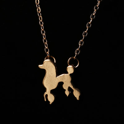 Alloy Poodle Animal Puppy Pendant Necklace