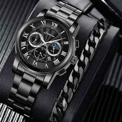 New Men's Fashion Foreign Trade Wholesale Trend Steel Strap Watch Cross-border Hot