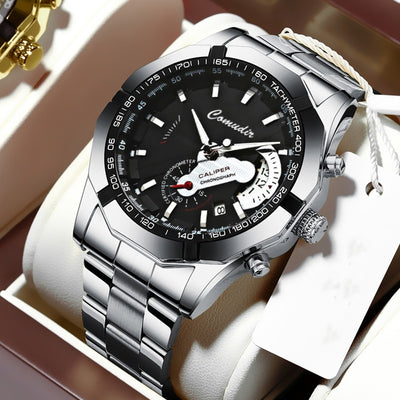 Automatic Movement Watch Men's Calendar Waterproof Luminous Non-mechanical Watch Large Dial