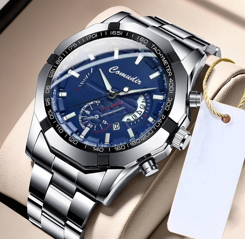 Automatic Movement Watch Men's Calendar Waterproof Luminous Non-mechanical Watch Large Dial